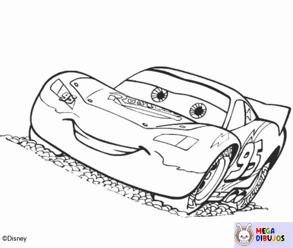 Dibujo Para Colorear Rayo Mcqueen Maxi Dibujos