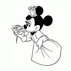 Dibujo para colorear Minnie princesa