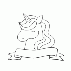 Dibujo para colorear Unicornio dormido