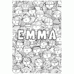 Dibujo para colorear Dibujo para colorear antiestrés nombre - Emma