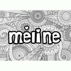 Dibujo para colorear Mandala de nombre - Méline