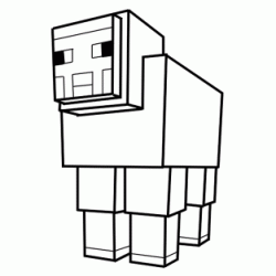 Dibujo para colorear Minecraft ovejas