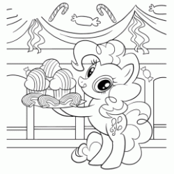 Dibujo para colorear Pinky Pie - Mi pequeño pony