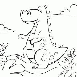 Dibujo para colorear Buen dinosaurio