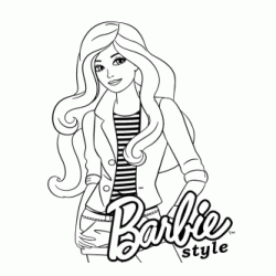 Dibujo para colorear Barbie Style