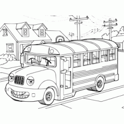 Dibujo para colorear Autobús escolar