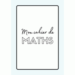 Dibujo para colorear Portada del cuaderno de matemáticas