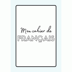 Dibujo para colorear Portada del cuaderno francés