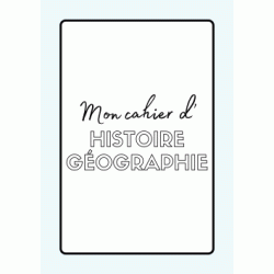 Dibujo para colorear Portada Historia Geograf&iacute;a Cuaderno