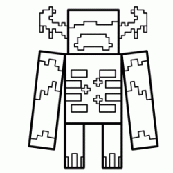 Dibujo para colorear Guardián Minecraft
