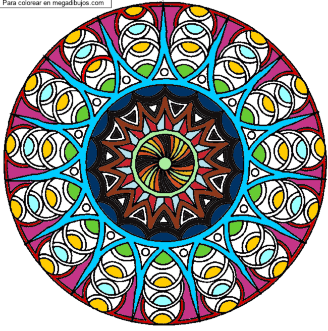 Dibujo para colorear Mandala cl&aacute;sico por un invité