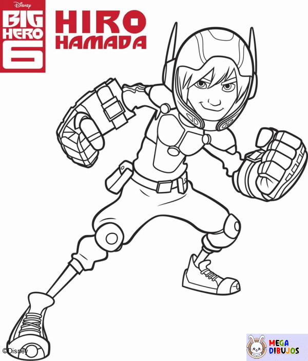 Dibujo para colorear Hiro Hamada