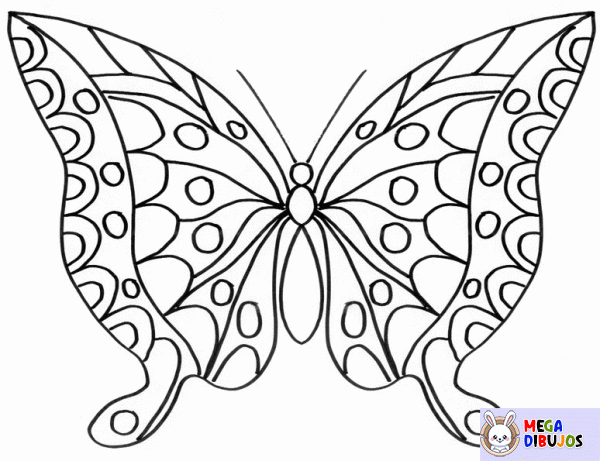 Dibujo para colorear Bonita mariposa