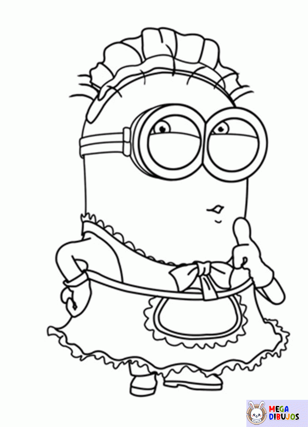 Dibujo para colorear Señora minion