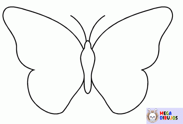 Dibujo para colorear Mariposa blanca