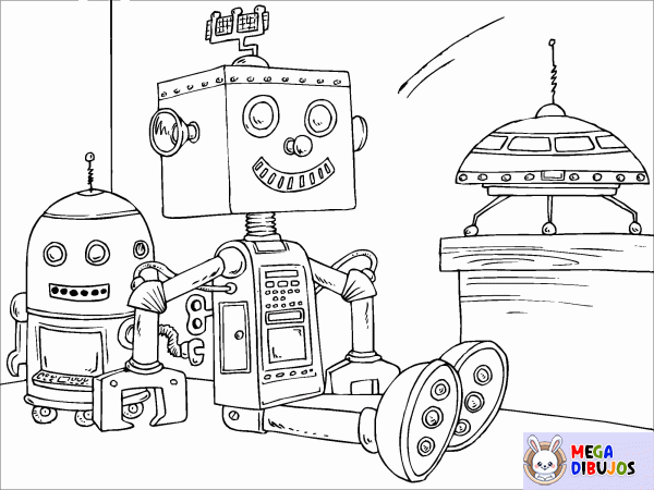 Dibujo para colorear Robot de juguete