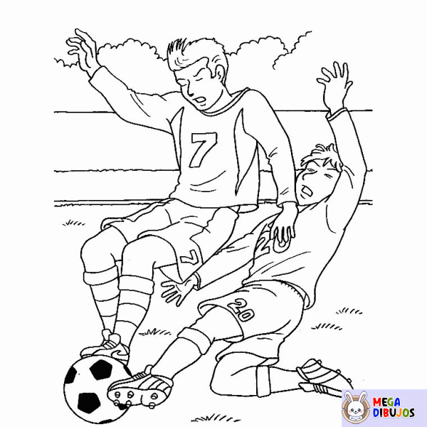 Dibujo para colorear Partido de fútbol