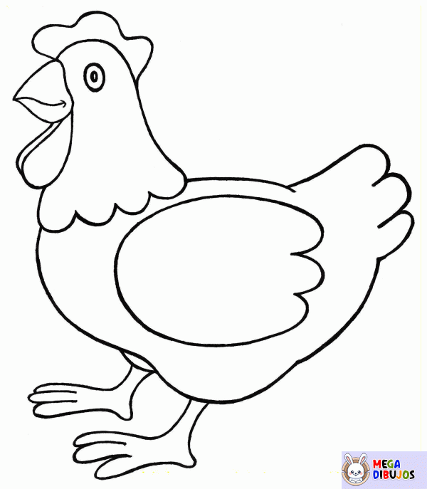 Dibujo para colorear Gallinita