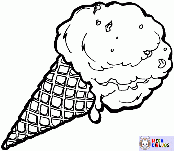 Dibujo para colorear Cucurucho de helado