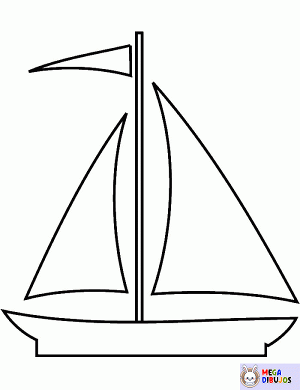 Dibujo para colorear Barco de vela