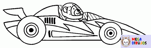 Dibujo para colorear Coche de carreras