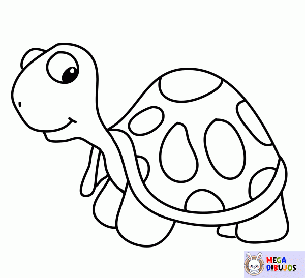 Dibujo para colorear Linda tortuga