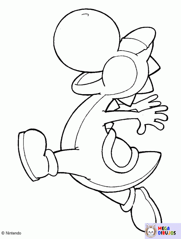 Dibujo para colorear Alegre Yoshi