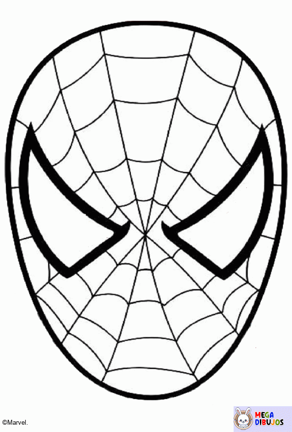 Dibujo para colorear Máscara de Spiderman