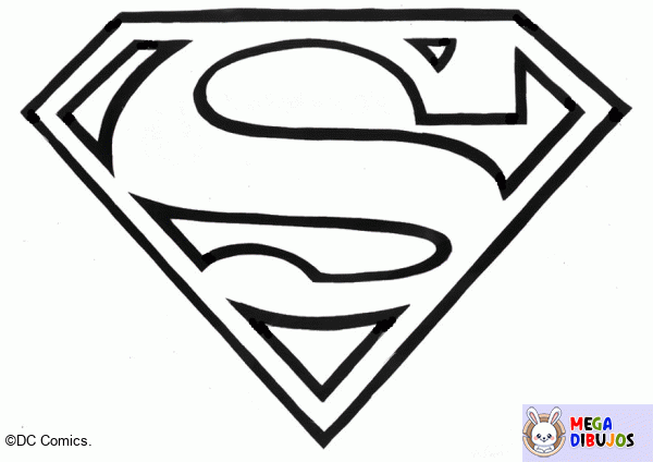 Dibujo para colorear Logotipo de superman