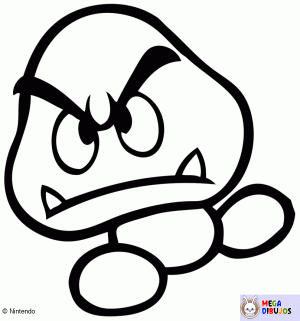 Dibujo para colorear Goomba