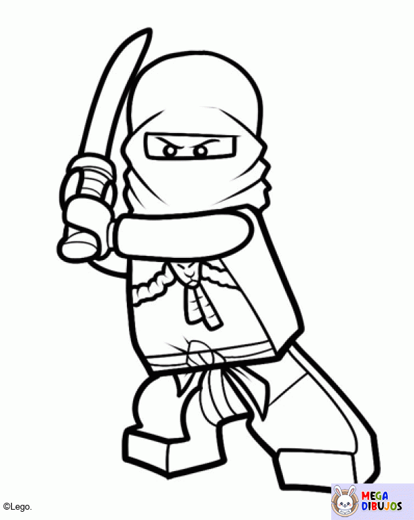 Dibujo para colorear Zane - Ninjago