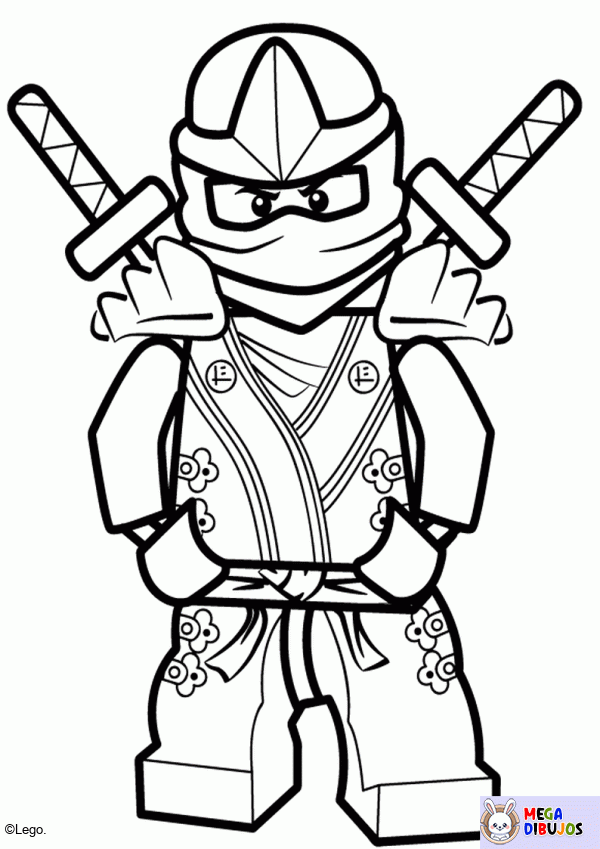 Dibujo para colorear Lloyd - Ninjago verde