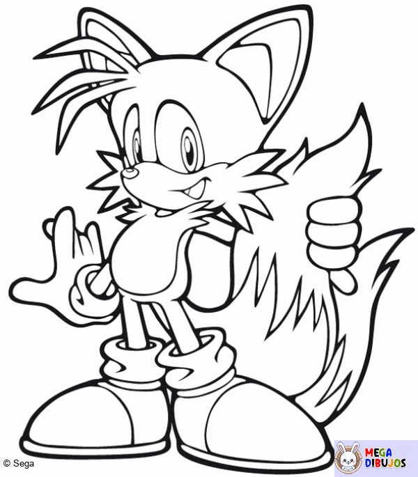 Dibujo para colorear Miles «Tails» Prower