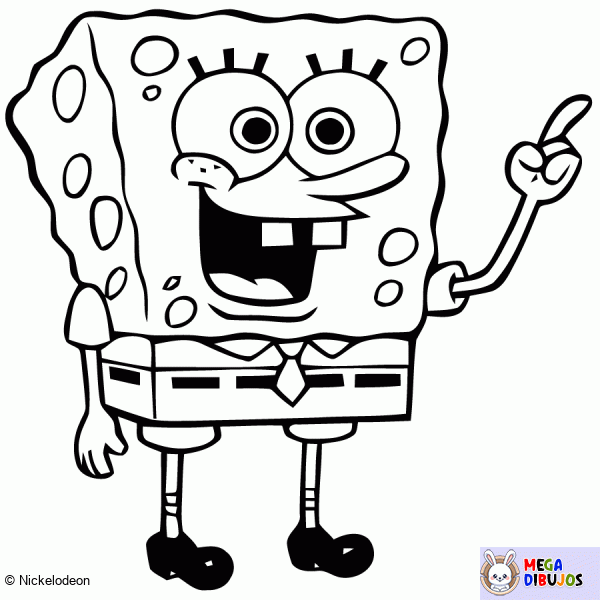 Dibujo para colorear Bob Esponja