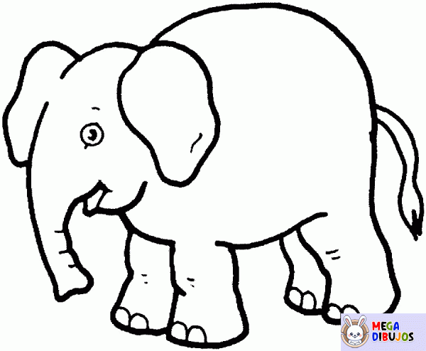 Dibujo para colorear Elefante 1