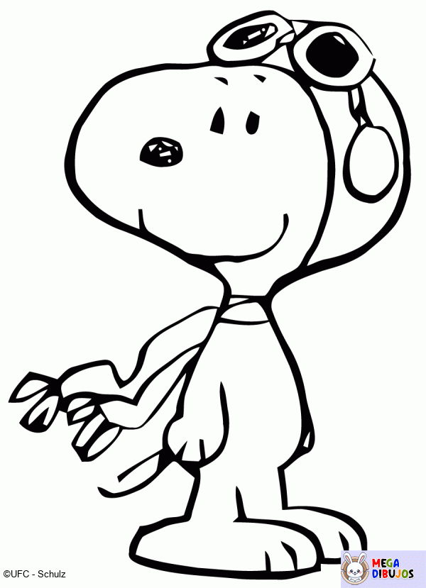 Dibujo para colorear Aviador snoopy