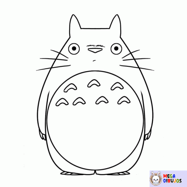 Dibujo para colorear Mi vecino Totoro