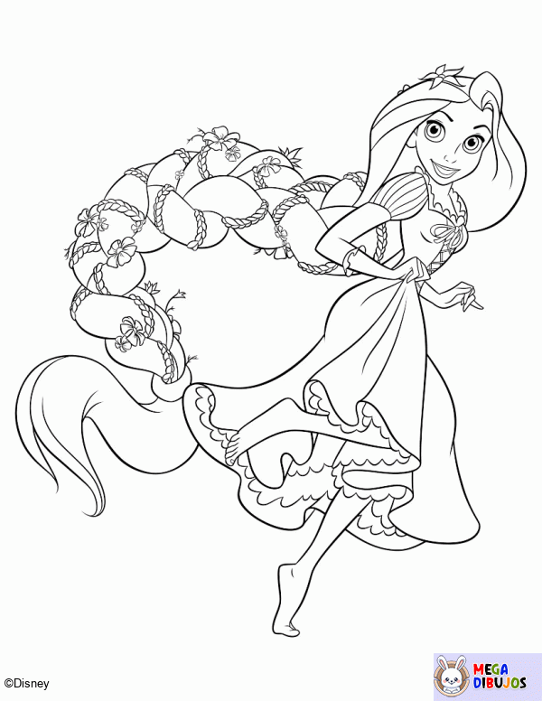 Dibujo para colorear Rapunzel