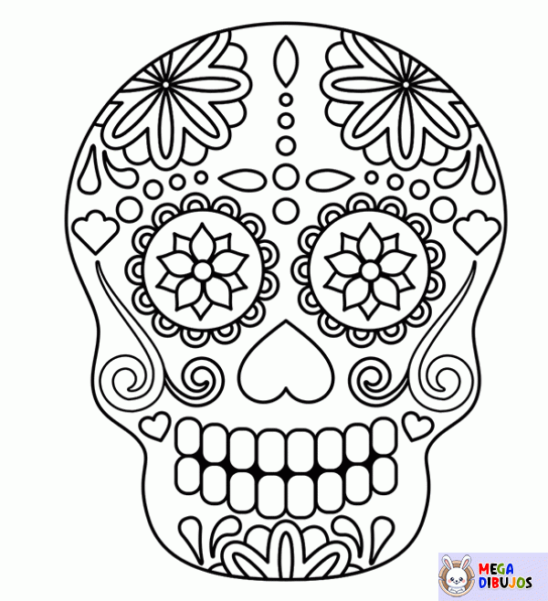 Dibujo para colorear Esqueleto mexicano