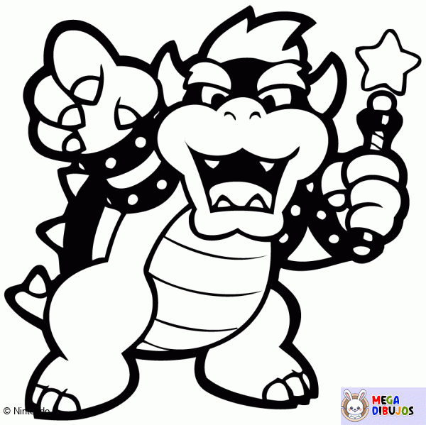 Dibujo para colorear Bowser