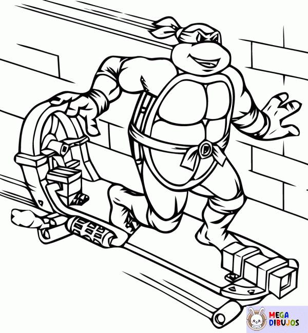 Dibujo para colorear ¡Cowabunga!