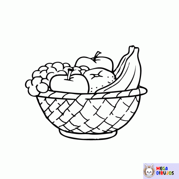 Dibujo para colorear Cesta de frutas