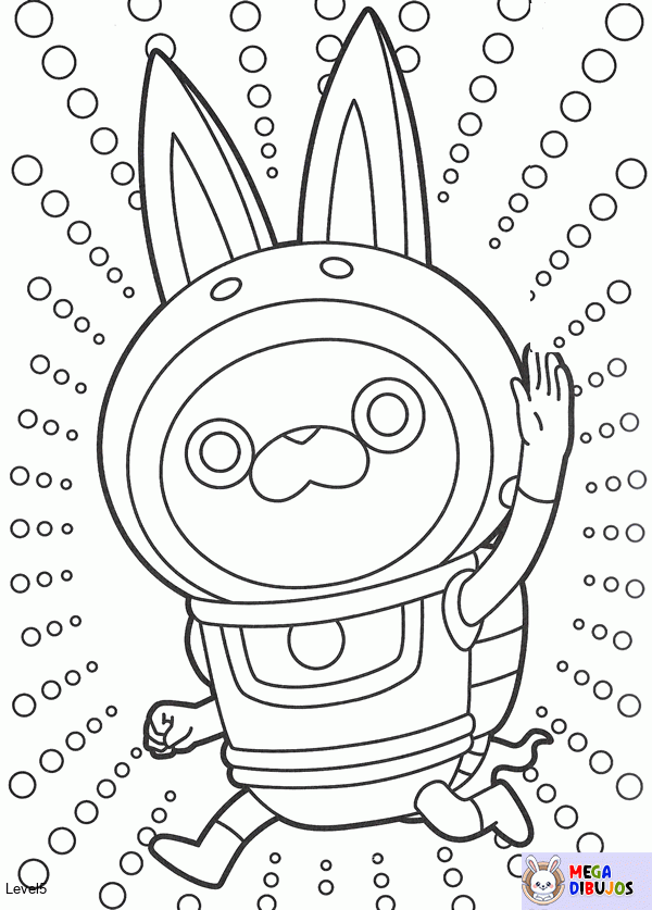 Dibujo para colorear Conejo Yokai