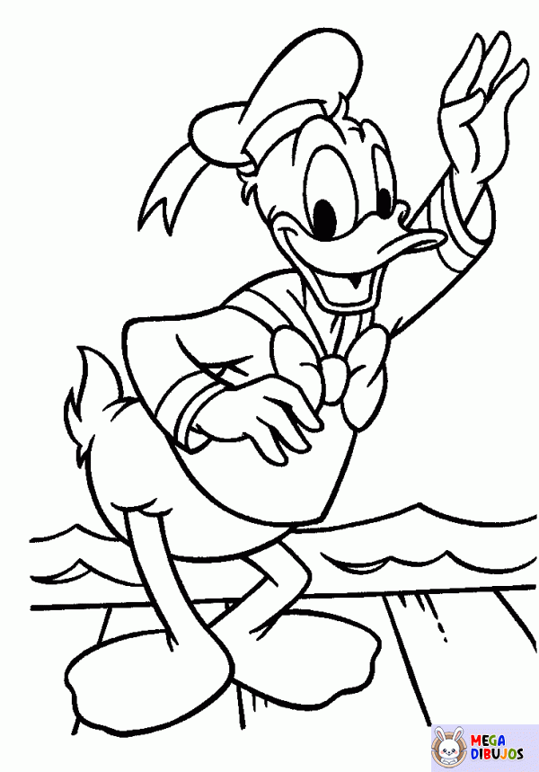 Dibujo para colorear ¡Hola Donald!