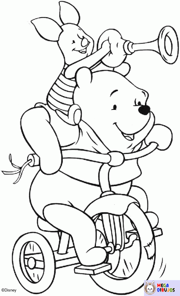 Dibujo para colorear Winnie y Piglet