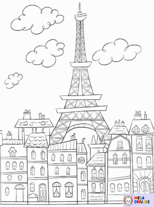 Dibujo para colorear París