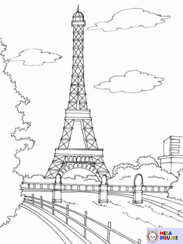 Dibujo para colorear Caminar en paris