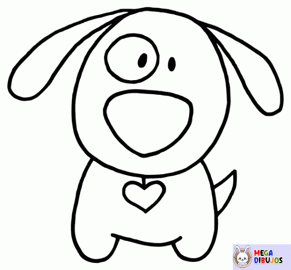 Dibujo para colorear Bonito perrito