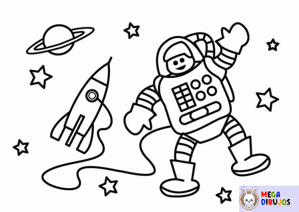 Dibujo para colorear Astronauta