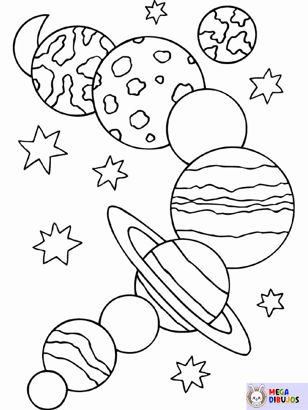 Dibujo para colorear Los planetas